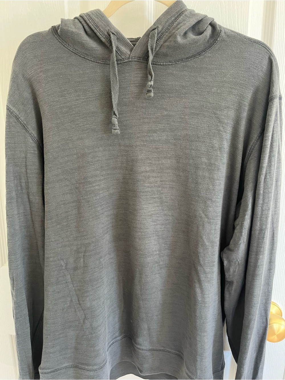 Faherty Slate Gray Lightweight Hooded Pullover